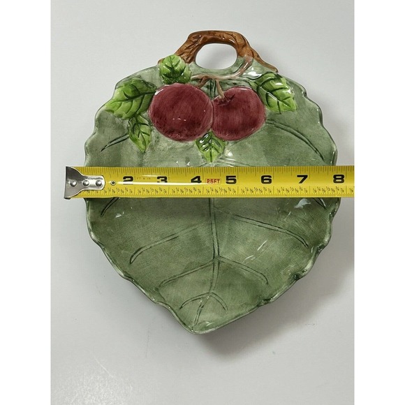 Leaf Bowl With Cherries By Gift Craft - Picture 10 of 12